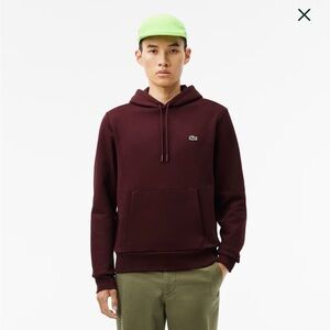 Lacoste Men's Deep Burgundy Hoodie